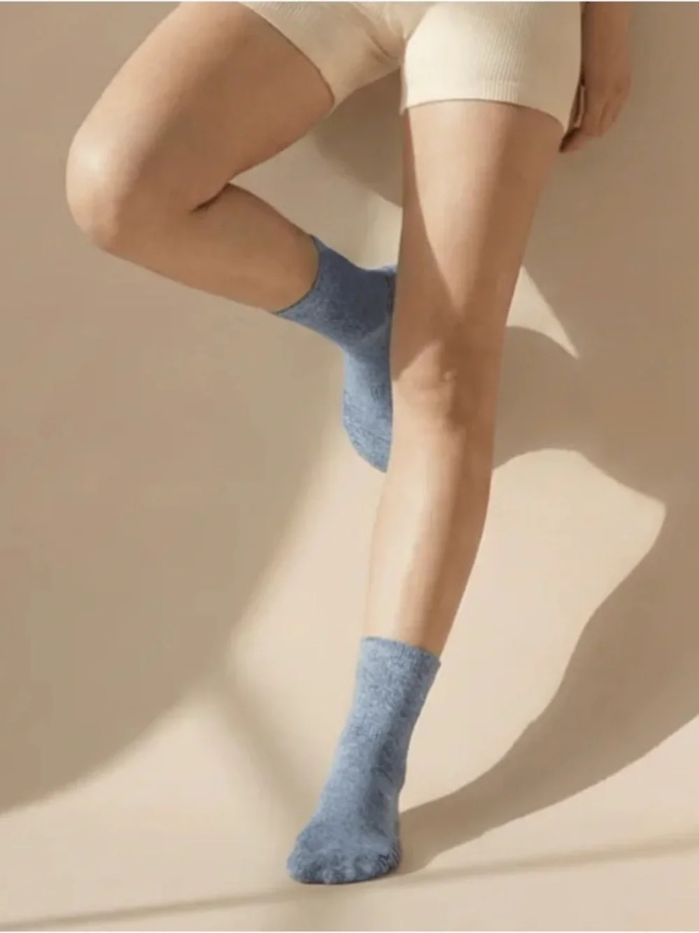 GripJoy Blue Crew Grip Socks